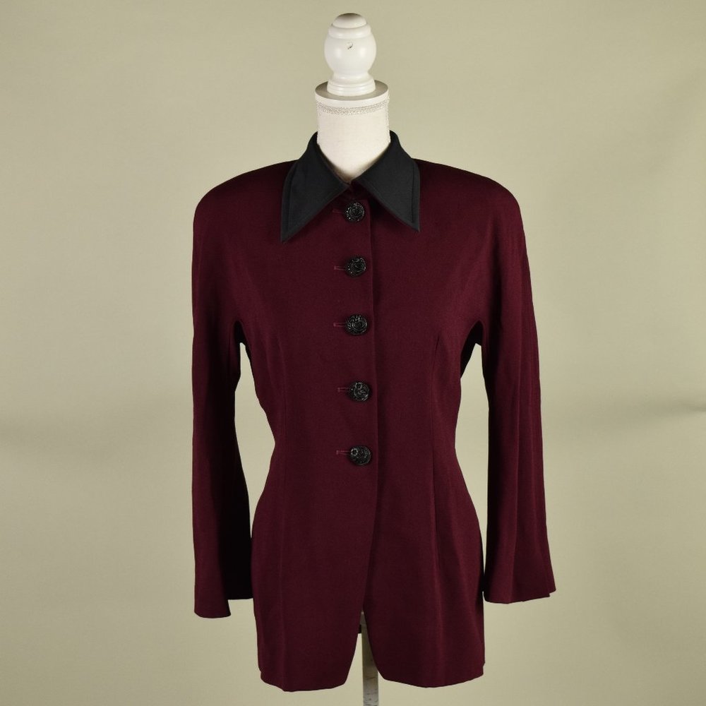 BADGLEY MISCHKA Burgundy Blazer Jacket sz 6